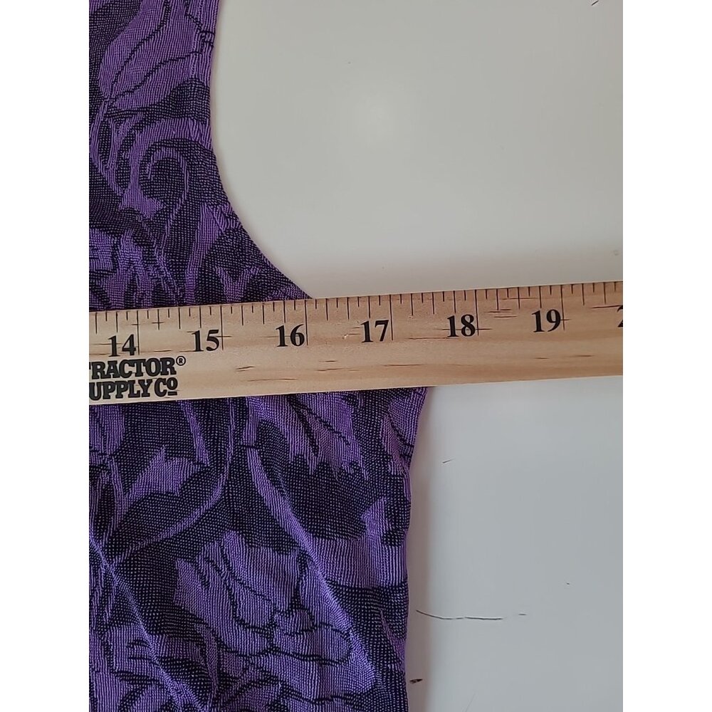 Citiknits 2 Pc Cardigan Sweater Tank Womens M Slinky Knit Open Front Purple - Picture 11 of 14